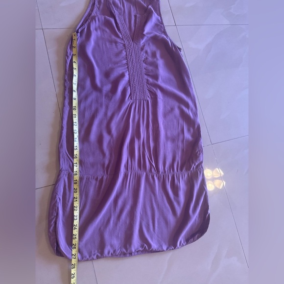 Forever 21 Drop Waist Split Hem Embroidered Neck Sleeveless Dress | Size XS - Picture 7 of 11